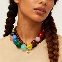 Lyonlee - Multicolor Oversized Beaded Statement Necklace: 6