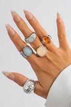 Lyonlee - Chunky Ring Set with Gemstones: 3