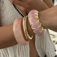 Lyonlee - Resin Statement Cuff Bracelet: 5