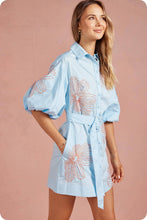 Hibiscus Mini Shirt Dress