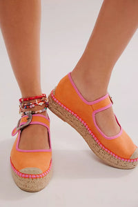 orange crush surfside mary jane espadrille free people sandal