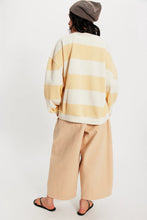 Yellow and cream Classic Stripe Crew Wide pullover