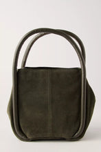 Free People Barlow Bucket Bag in Dark Olive, front product view