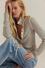 Lake Henley Stripe Top