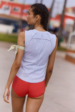 Love My Twist Muscle Tank, White Heather Grey