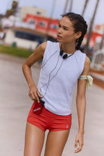 Love My Twist Muscle Tank, White Heather Grey