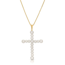 Vivian Pearl Cross Necklace