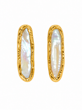 Easton Elle Linear Pearl Studs, vendor product view