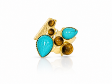 Easton Elle Ultra Haven Ring in turquoise and tiger’s eye, product detail.