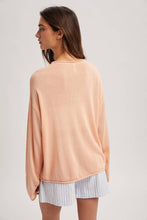 Wishlist Apparel - LIGHTWEIGHT ROLLED HEM SWEATER / WL25-12104: MELON / L