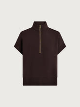 Ritchie Short Sleeve Half-Zip Sweat, Coffee Bean