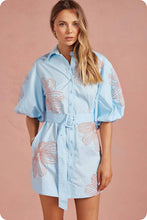 Hibiscus Mini Shirt Dress