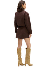 ALLISON New York Elsa Jacket in Espresso, side and back view