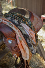 Western Harvest in Dusty Rose Silk Wild Rag Scarf