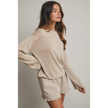 Wishlist Apparel - LIGHTWEIGHT ROLLED HEM SWEATER / WL25-12104: MELON / L