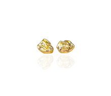 Gold-tone Dipped Earring Stud pair