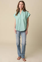 Olivaceous - Brielle Striped Flutter Sleeve Blouse: Brown / Contemporary / M