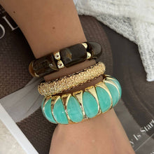 Lyonlee - Resin Statement Cuff Bracelet: 2