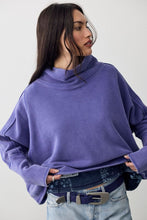 Free People My Girl Pullover in Blue Beam front detail view