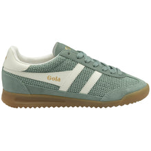 Gola Classics Women's Tornado Zephyr Sneakers in off white and green mist - Side view