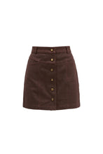 ALLISON New York Harper Skirt in Espresso, clean front product view