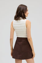 ALLISON New York Harper Skirt in Espresso, back view showing pockets