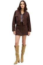 ALLISON New York Harper Skirt in Espresso, full-length matching look with Elsa Jacket