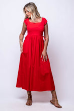 red midi dress sofie the label