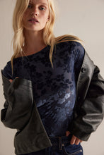 Free People Loved You First Bodysuit in Vintage Indigo Combo - lifestyle view