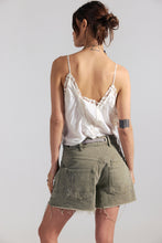 Free People Moxie Shorts in Fern Green, back model view