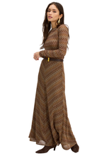 ALLISON New York Olive Skirt, Chestnut Multi, side and rear view of skirt