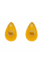 Rosamund Ochre Resin Pierced Earrings