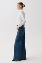 Pistola Vivian Mid Rise Wide Leg jeans in Blue Depths, side view