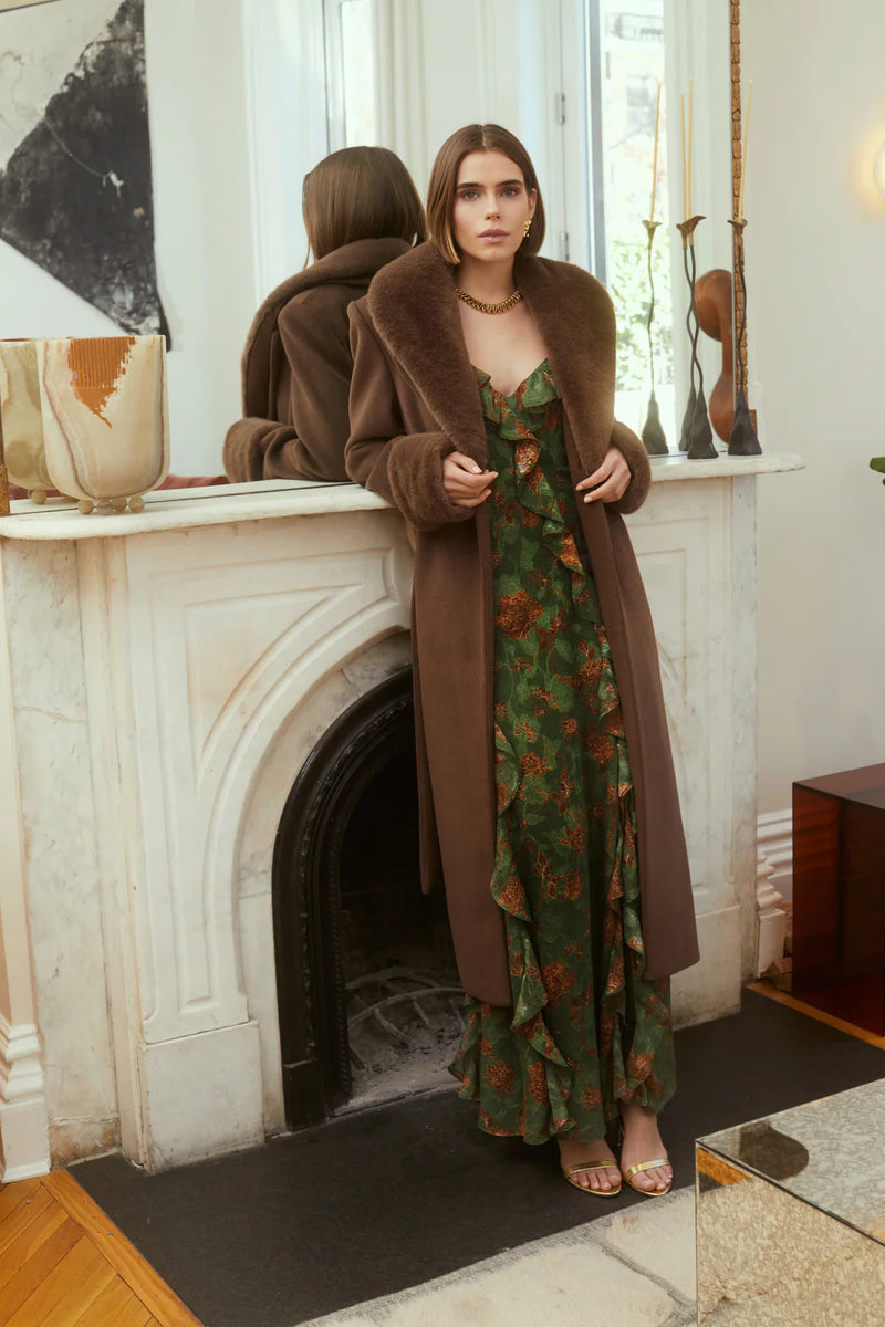 Model wearing the Valencia Coat