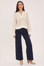 Gentle Fawn Xander Sweater in Cream, full-length styled view