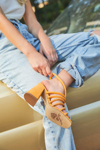 Colette Cinched Heel | Hot Orange | Shoes | FREE PEOPLE