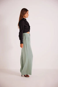 wide leg pants with pockets mint