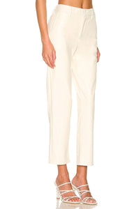Franny Vegan Leather Trouser | Ivory - Bandit and the Babe