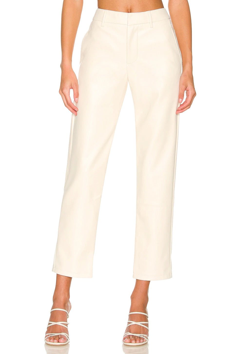 Franny Vegan Leather Trouser | Ivory - Bandit and the Babe