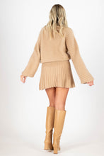 womens nit sweater with ribbed balloon sleeves