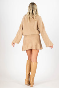 sofie the label tan sweater skirt