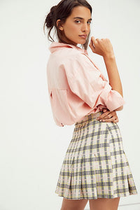 Honey Pleated Skirt | Retro Sunshine Combo | TENNIS SKIRT | FREE PEOPLE