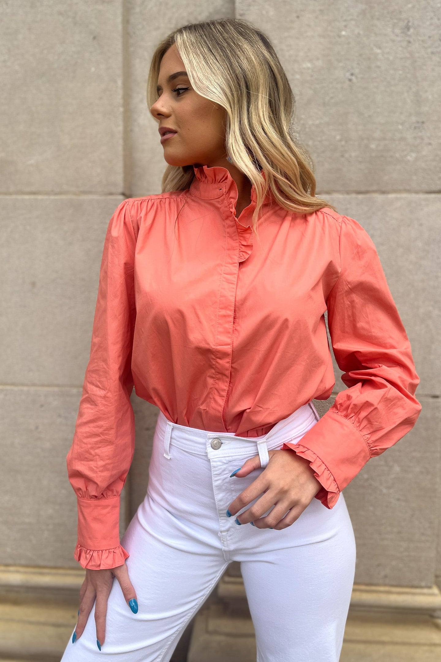 Kiss My Class Coral Blouse - Bandit and the Babe