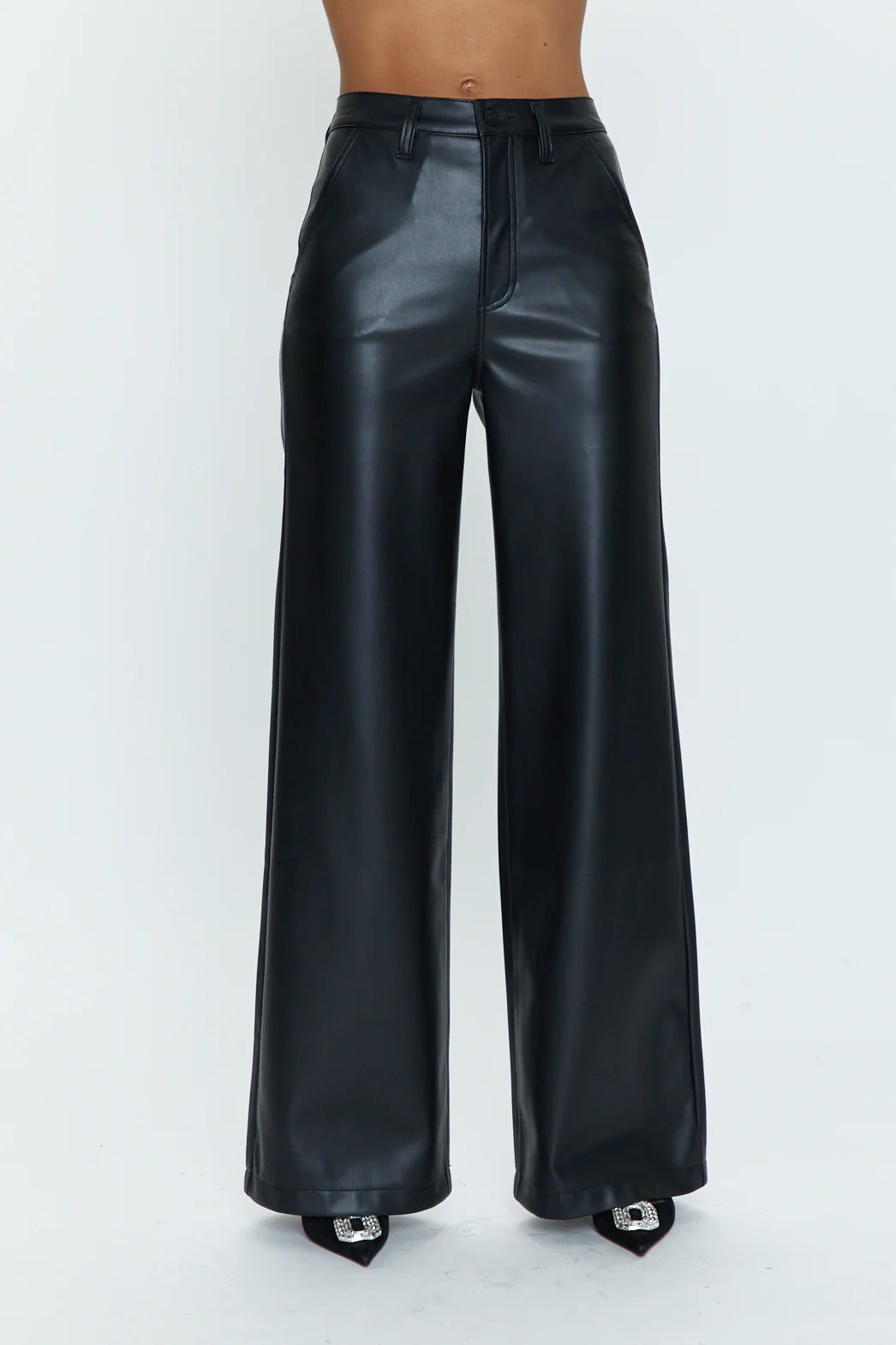 Lana Trouser High Rise Ultra Wide Leg 30 Slate Black