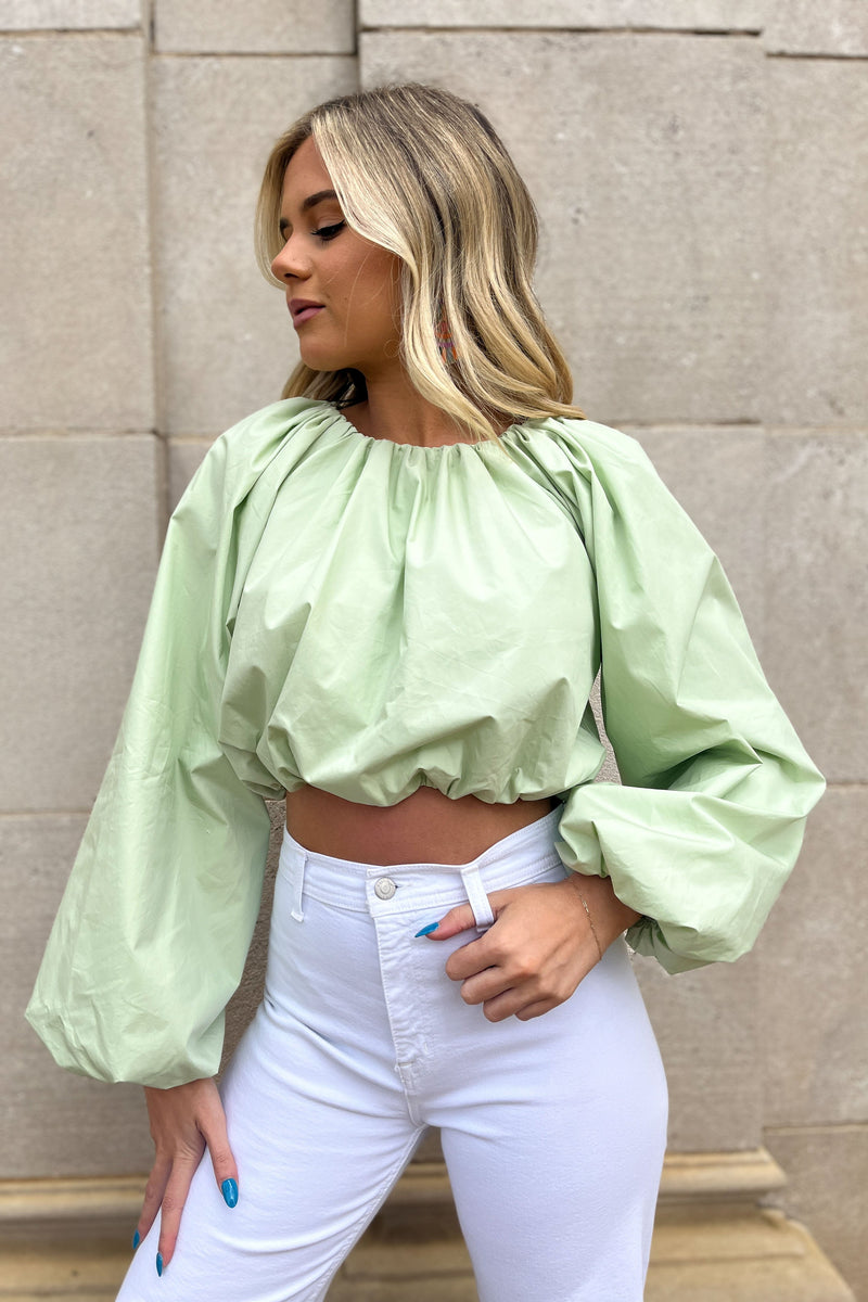 Pop A Crop Poplin Top - Bandit and the Babe