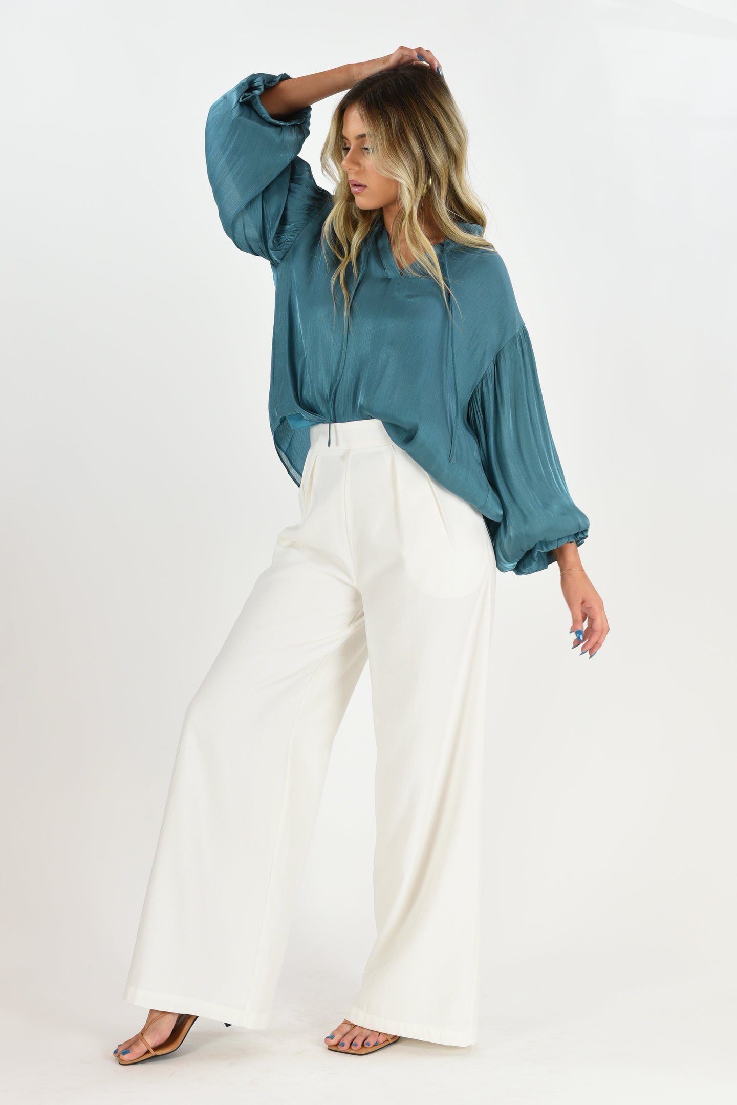 Puff The Magic Sleeve Tie Neck Top - Bandit and the Babe