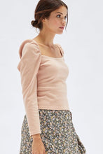 Roshni Puff Sleeve Top | Beige | puff sleeve top | MinkPink