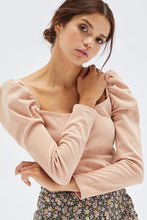 Roshni Puff Sleeve Top | Beige | puff sleeve top | MinkPink