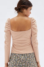 Roshni Puff Sleeve Top | Beige | puff sleeve top | MinkPink