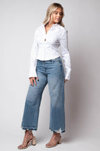 cropped button down astr the label